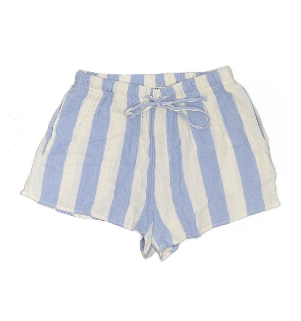 sisstrevolution Blue White Striped Cotton Shorts M